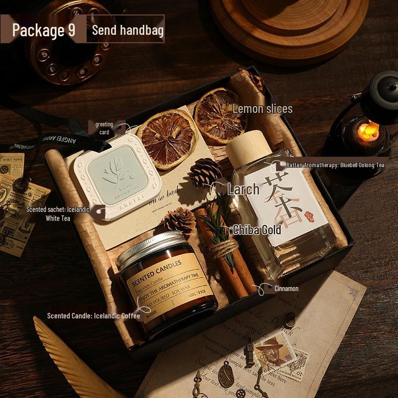 Luxury Soy Wax Aromatherapy Candle Gift Box for Weddings, Birthdays, Colleagues, and Decorative Keepsakes