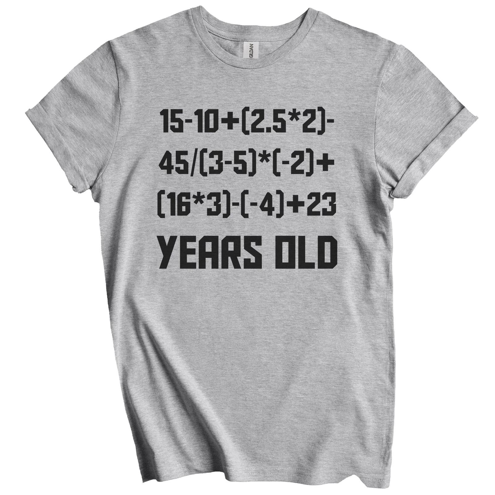 40th Birthday Shirt - 40 Years Old Algebra Equation Math T-Shirt S