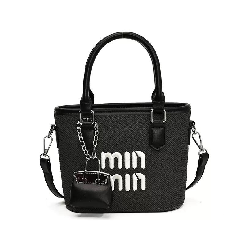New Summer Beach Grass Woven Bag Women's Handbag Embroidered Thread Fashion Crossbody Bag Women's Unique Design Shoulder Bag