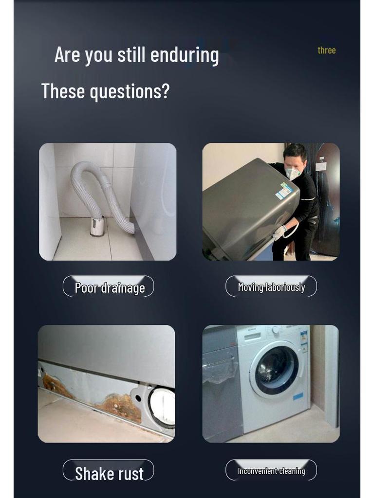 Justerbart mobilt underrede för tvättmaskiner och möbler