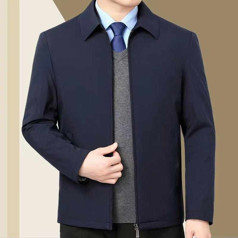 Frühlings- und Herbstjacke Business Casual Jacke Revers Mode Herren Executive Jacke