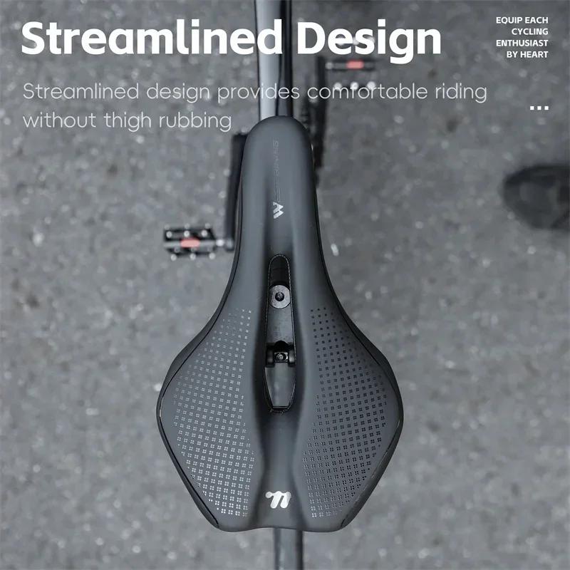 Bicycle Saddle Hollow Breathable Soft Seat Cushion MTB Shock Absorbing Non-Slip Leather Road Bike Lightweight Saddle