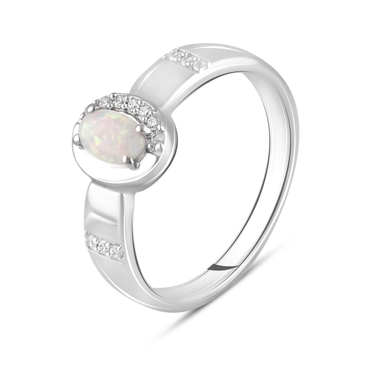 

Срібна каблучка з опалом 0.167ct (2106852) 2.88 гр. 925 проби