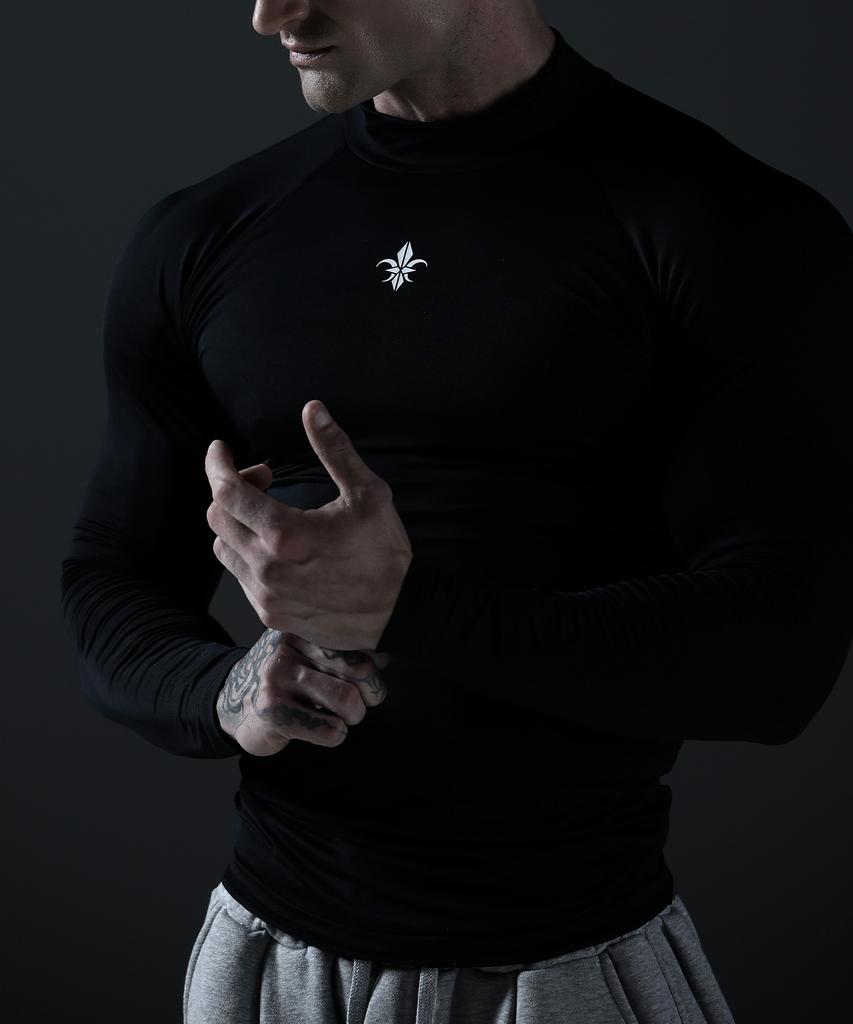 CARMID Compression Mock Neck Long Sleeve [Black]
