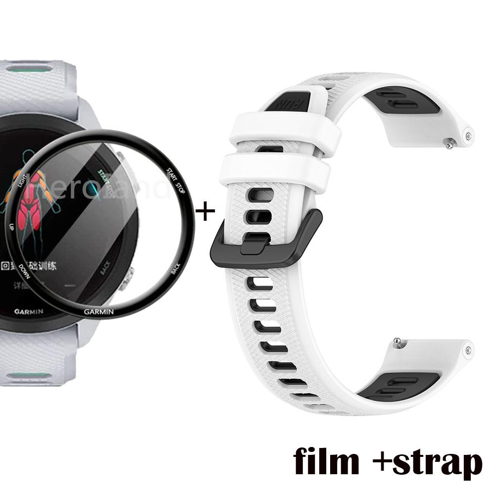 Fashion Silicone 22mm Watchband For Garmin Forerunner 265 Strap Smart Wristband For Garmin Forerunner 255 Band Bracelet +Film