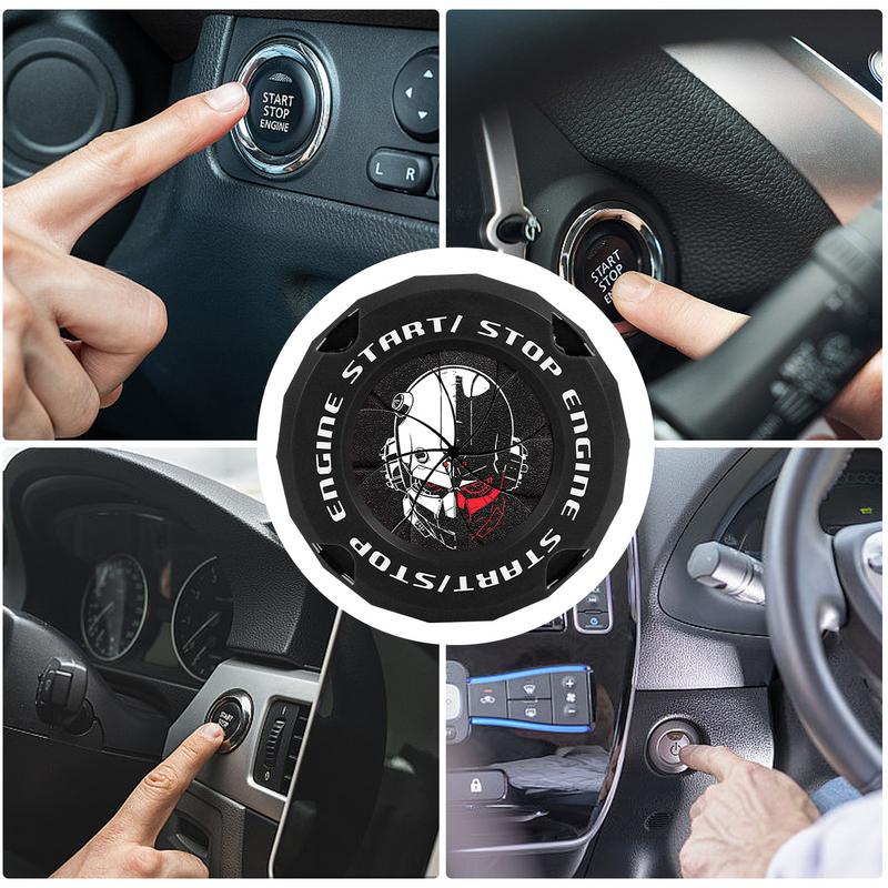 Car Ignition Button Cover Car Engine Button Decoration Start Stop Button Cover Car Engine Button Decoration Ring Engine Stop