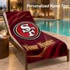 Benutzerdefinierter Text San Francisco 49ers Druck Strandtuch Großes Handtuch für Zuhause Badezimmer Strand