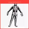 Tuta Intera da Cosplay Scheletro di Halloween con Stampa Digitale per Bambini Role Play