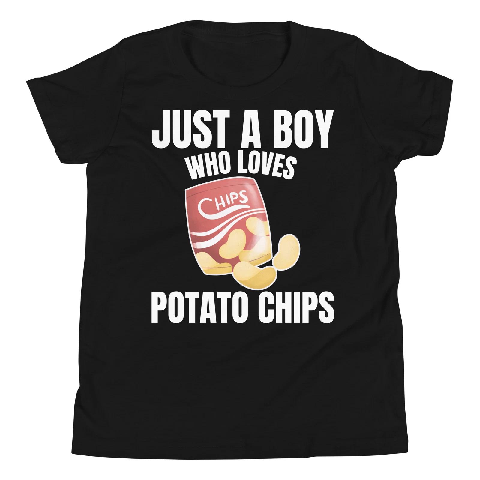 

Just a Boy who Loves Potato Chips Snack Food Enthusiasts Youth T-Shirt 140