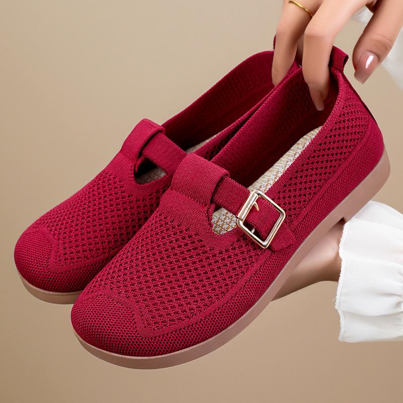 

Shoes women s summer new casual single shoes shoes women s shoes buckle mother shoes elderly shoes breathable lazy shoes 41
