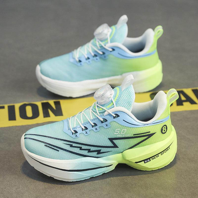 

Elementary school physical education class running shoes Red Rabbit children s sports shoes 2025 spring new soft-soled mesh rotating button 40