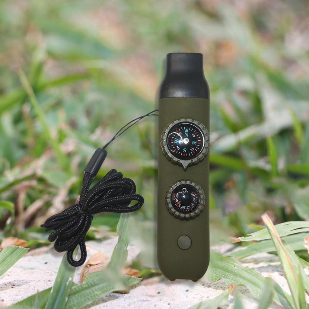 Emergency Whistle Multi Use Adults 7 In 1 Practical Versatile with Lanyard Portable for Climbing