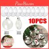 10x Plastikkugeln Klar Oval Flach Weihnachtsbaumkugeln Füllbar Weihnachtsbaumschmuck