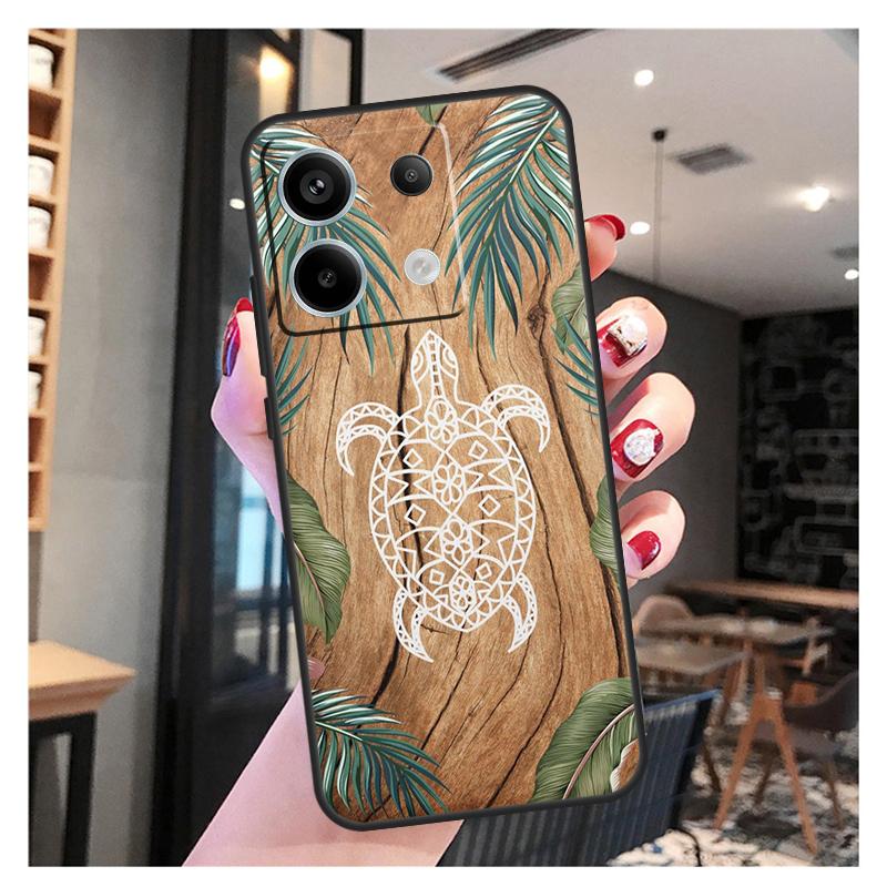 Turtle Wood Pattern Case For Xiaomi Redmi Note 11 9 10 12 13 Pro Plus 12S 11S 10S 9S Redmi 12 10C 12C 13C Cover