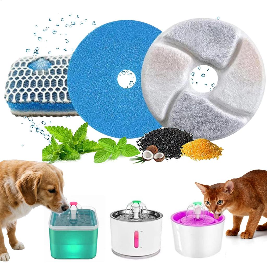 2 Stück Katzen-Wasserbrunnen-Filter Haustier-Spender-Pads für Hunde Kätzchen Trinken Bewässerung Tier Täglich Reisen Ausflüge