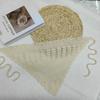 Soft Knitted Headband Hollow Out Triangle Headscarf Bandana Bohemia Style Hair Scarf  Women