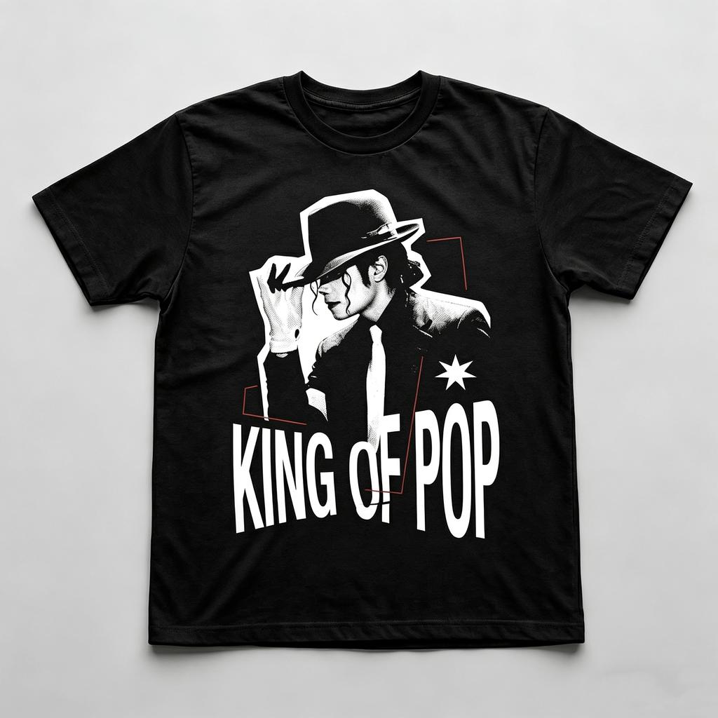 Movie Michael Jackson  MJ King Of POP Graphic Unisex T Shirt Unisex Cotton Short Sleeve Y2k Oversized Tee Streetwear Vintage Tops