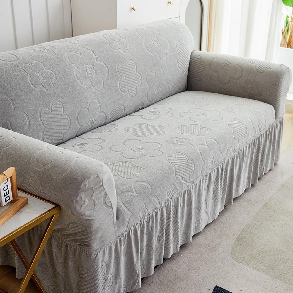 Thickened Skirt Jacquard Sofa Cover Full Coverage Universal Slip Proof Dustproof Sofa Cushion Cover