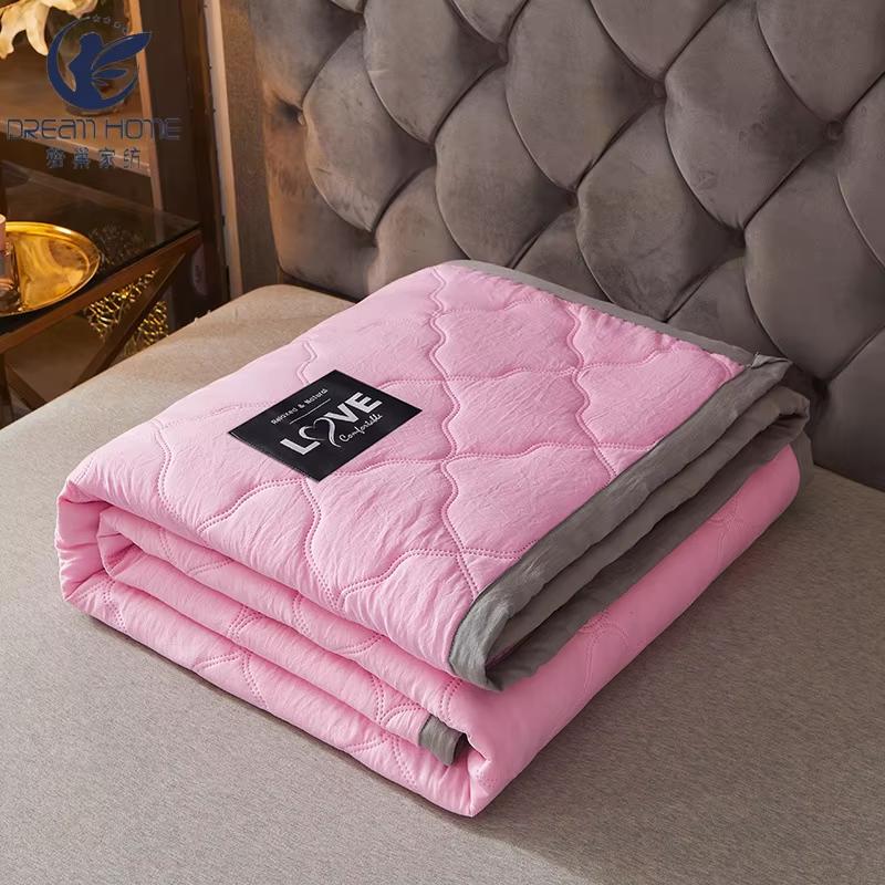 

Всесезонные однотонные охлаждающие одеяла: Односпальные и двуспальные размеры, идеально подходят для студенческих общежитий, летних спален 150x200cm розовый