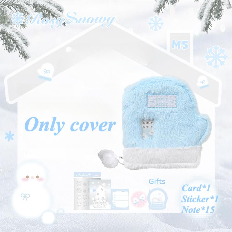 M5 Cute Gloves Plush Photocard Album Fluffy Kpop Photocard Holder for 3 Inch Idol Card Photo Albums with Mini Pendant Note Book