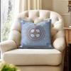 Simple Retro Cushion Cover Natural Linen Organic Fabric Double-Sided Printing Sofa Home Decor Gift Pillow Cover