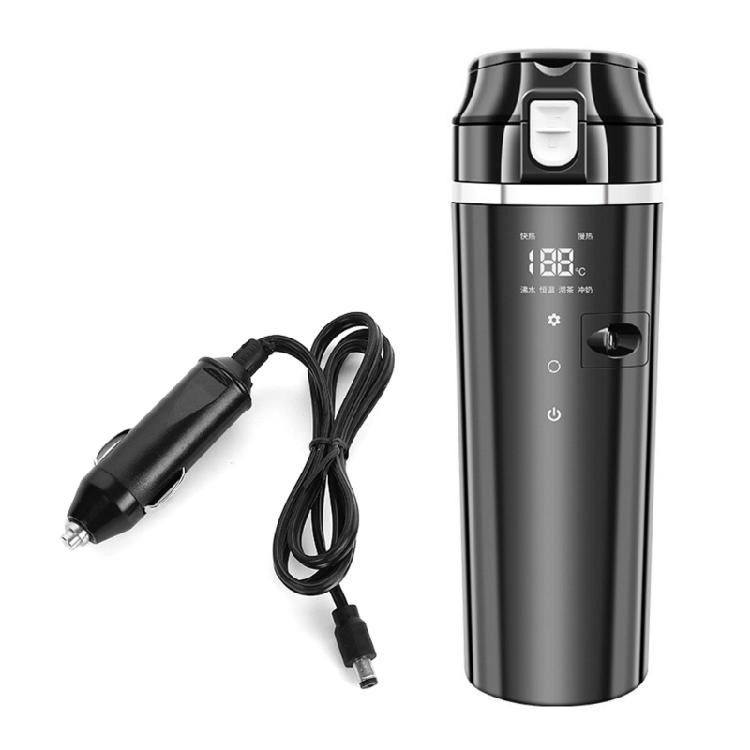 500ml Hřející hrnek do auta Nerezový Elektrický Cestovní hřející hrnek do auta 12V 24V