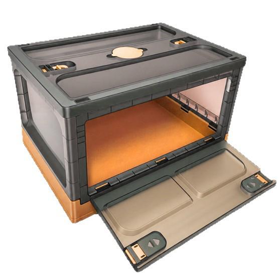Thickened Foldable Transparent Storage Box with Double Doors - Large Capacity for Small Apartments