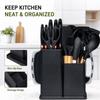 19 Piece Silicone Kitchen Utensil Set with Cooking Spatulas and Spoons for Nonstick Cookware