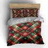 Plaid Snowflake Christmas Design Bedding Duvet Cover Set Duvet Cover Pillowcases  (1*Duvet Cover 2*Pillowcases, without duvet insert)