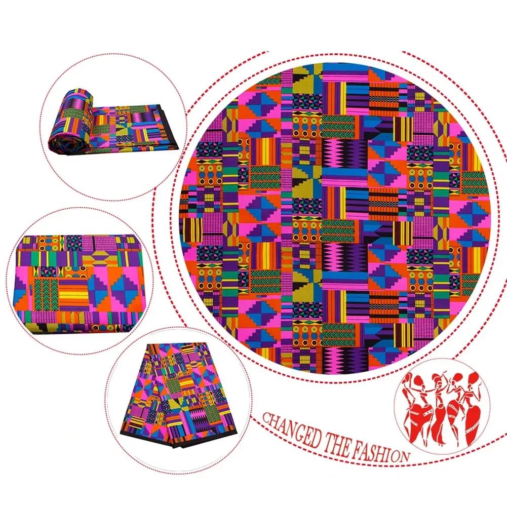 Ankara Drucke Afrikanisches Kleid Afrika Drucke Maße Handnähen Textil Echtes Wachs Fächer Muster Lebendige Ankara Drucke
