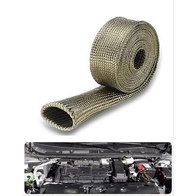 Heat Shield Sleeve Fuel Line Heat Shield Auto Hose Spark Plug Wire Cover Protectors Boots Roll 2500 Degree For Car&Auto Wire Loom Brake Cable (1"