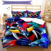 3pcs UFO Robot Grendizer7 Design Cover Set - HD Printed Bedding with 1 Cover and 2 Pillowcases - Perfect for Home and Dorm Decor