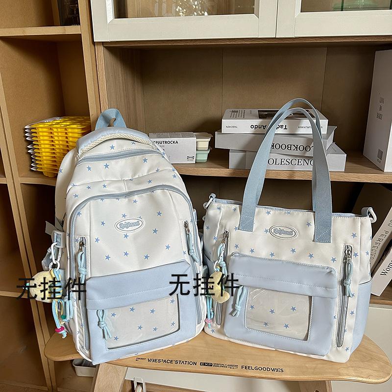 Schoolbag One Star Pain Bag Student School Bag Lightweight Backpack College Student Large Capacity High School Junior High School Backpack