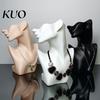 Stylish Jewelry Mannequin Head Model Half Face Display Stand Earring Holder Portrait Neck Dummy for Necklace Earrings PVC