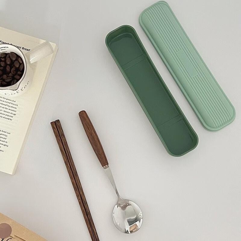 

Portable Wenge Wood Chopsticks & Spoon Set