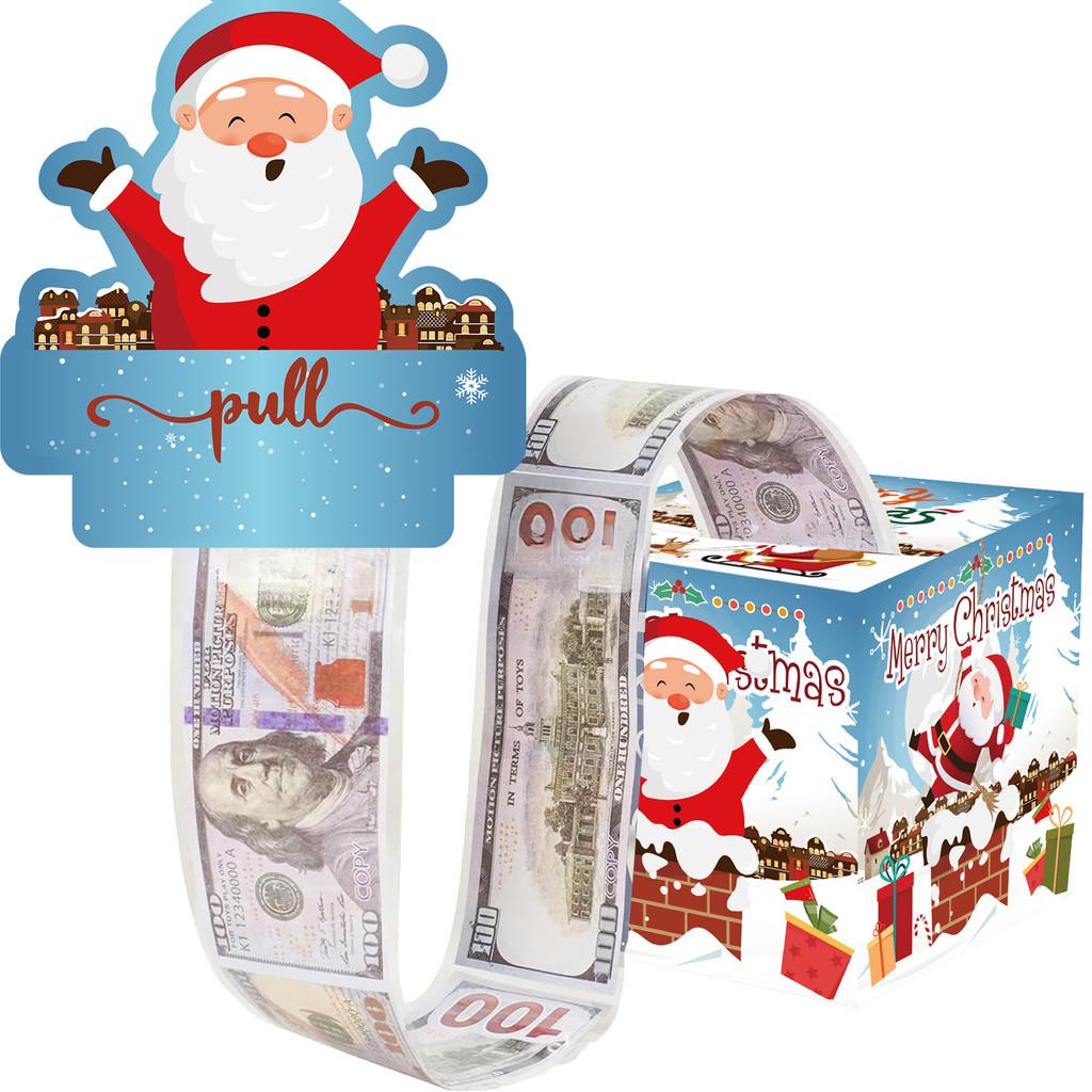 Money Santa Christmas Box With Paper Material Festive Celebration Decoration