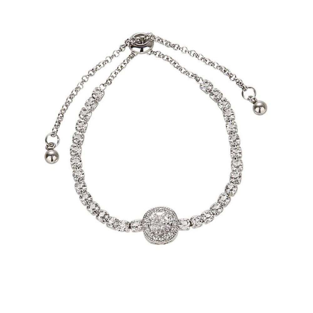 Adjustable Zircon Bracelet Waterproof Valentine's Day Bangle Friendship Bracelet  Hand Accessory