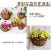 FJmark Hanging Set of Hanging Flower Wall Interior Basket, Semicircular, 3, Planter, Pot, Outdoor, Indoor, Gardening, Fence, Hanging, Flowers,
