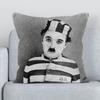 Charlie Chaplin Duple Druck Kissenbezug _ Kissenhülle _ Bezüge für Bettkissen Kurzer Plüsch Herbst Dekoration Pillowz,(2)