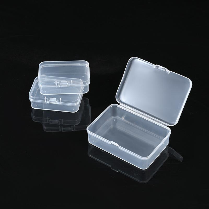 9.5Cm High Transparent Plastic Box Rectangular Flip One-Piece Packaging Goo Card Storage Box Pp Small Box
