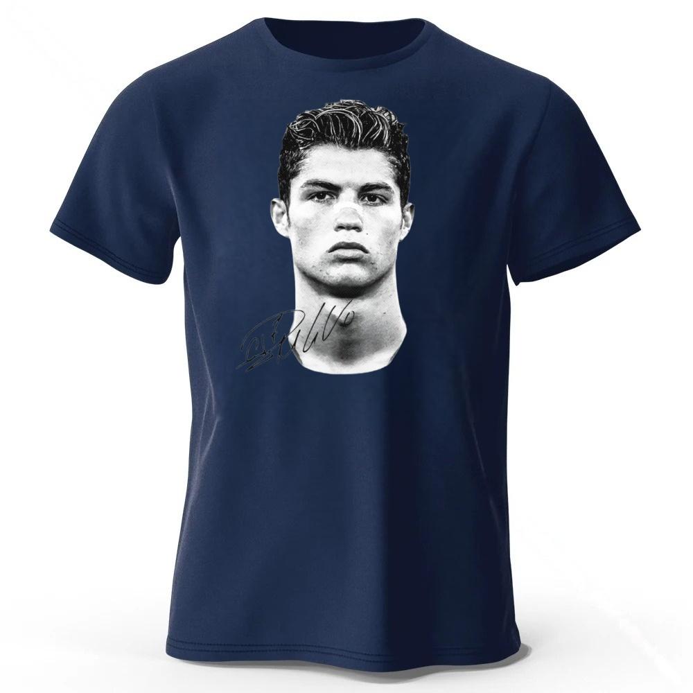 Latest Ronaldo Commemorative Limited Edition Cotton Short Sleeve Summer Mens Comfortable Loose Large Running Fitness Tshirt