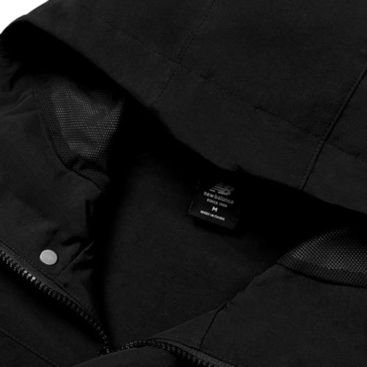 New Balance Jackets Men's Black Hooded Moderate Workwear AMJ23320-BK