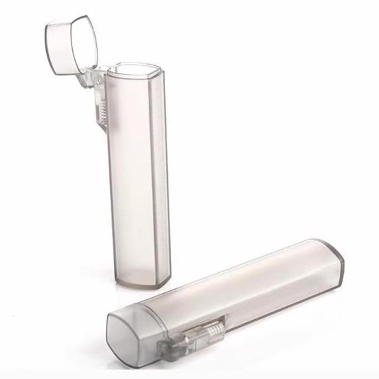 Boîte de Rangement Transparente et Portable pour Cure-dents, Support Distributeur Polyvalent pour Coton-tiges, Mini Organisateur de Cure-dents, Récipient pour Voyage en Extérieur