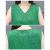 Fashionable V-Neck Sleeveless Dress Elegant Long Vest Dress Breathable Jacquard Fabric Stretchy Summer Dress