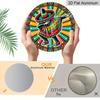 2D Flach, 1 Stück 7,87 Zoll Rundes Aluminiumschild, Mexikanisches Fiesta Sombrero & Maracas Design, Lebendige Kulturelle Metallwandkunst, Einfach Aufzuhängen Innen-/Außenbereich Dekor