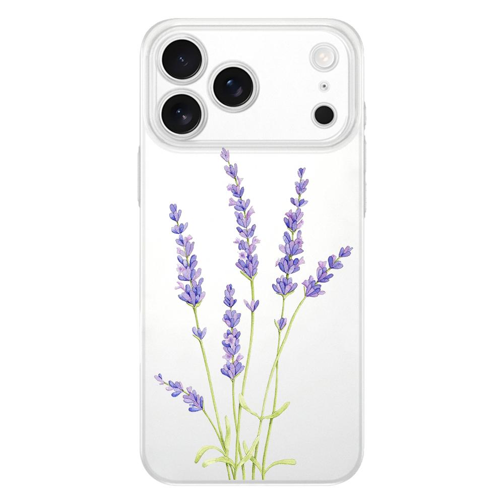 Sunflower Flower Lavender Purple Soft Clear Phone Case For iPhone 17 Air 16E 16 11 15 14 Pro MAX 12 13 7 8 Plus SE Easter Cover