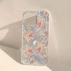 Crystal flower print Phone Case For iPhone 16 11 13 15 Pro Max 14 Plus 12 14promax 13promax 16E X XR 7 8 Silicone Shine Covers