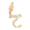 Minimalist Snake Leaf Design 5-Piece Ear Cuff Set Women Non-Piercing Alloy Earring Clip Studs