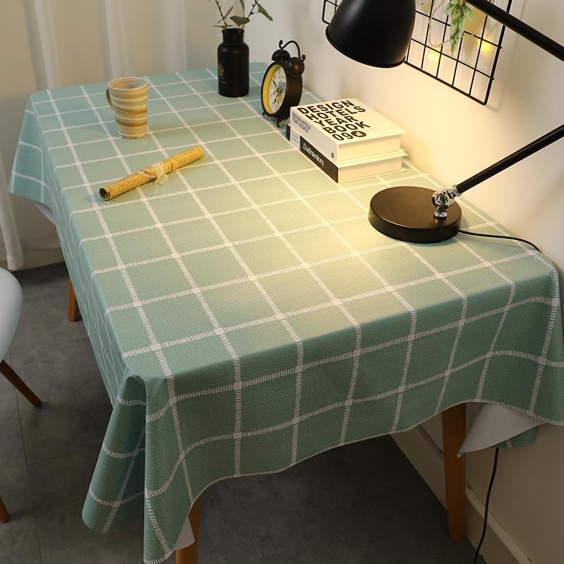 Tablecloth Waterproof and Oil-proof Wash-free Desk Rectangular Dining Table Tablecloth Coffee Table PVC Table Mat