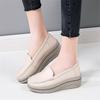 Spring Autumn Women Loafers Flats Ladies Genuine Leather Moccasins Fall Slip-on Casual Round Toe Handmade Platform Shoes